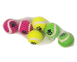 6 STK GULE TENNISBOLDE 4,5 CM